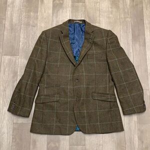 Mens Shetland‎ British Wool Plaid Casual Dress Shorts Coat Blazer Jacket